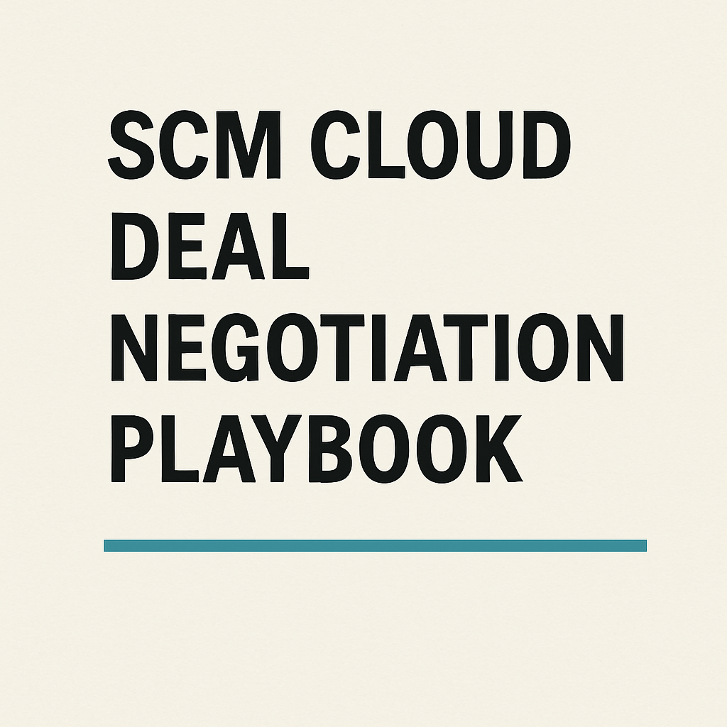 Oracle SCM Cloud Deal Negotiation Playbook